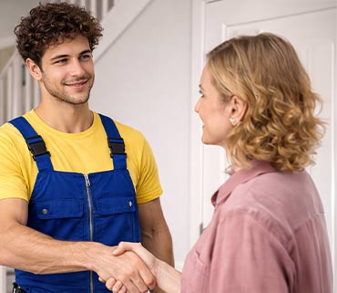 l'idraulico di Doctor House con cliente soddisfatta 